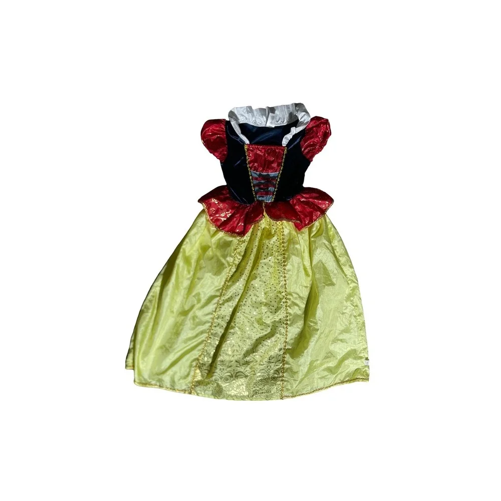 Snow White Princess Costume Dress Blue Red Yellow Girls Halloween Dress Up
